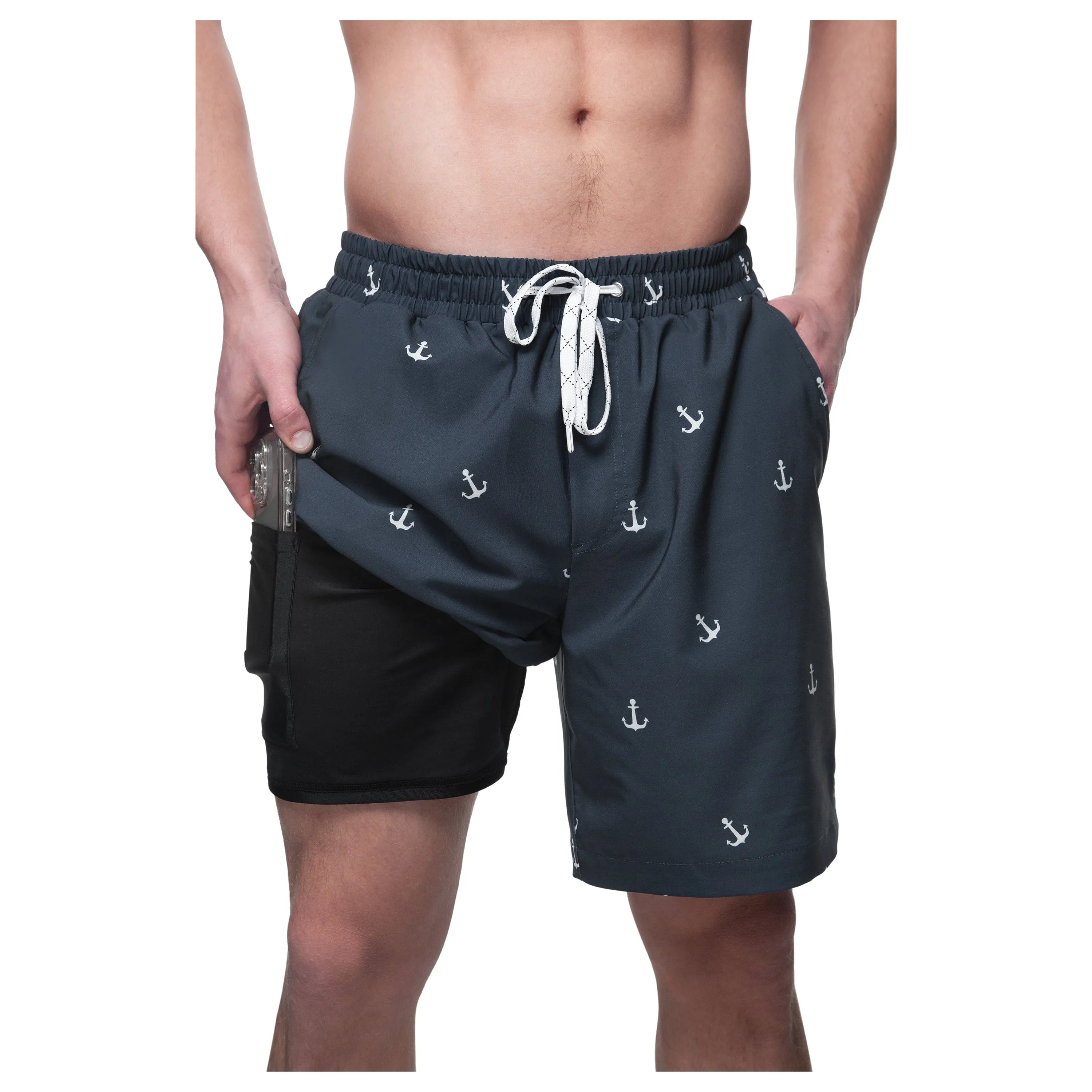 Men's Compression Liner Swim Trunks Quick Dry Bathing Suit