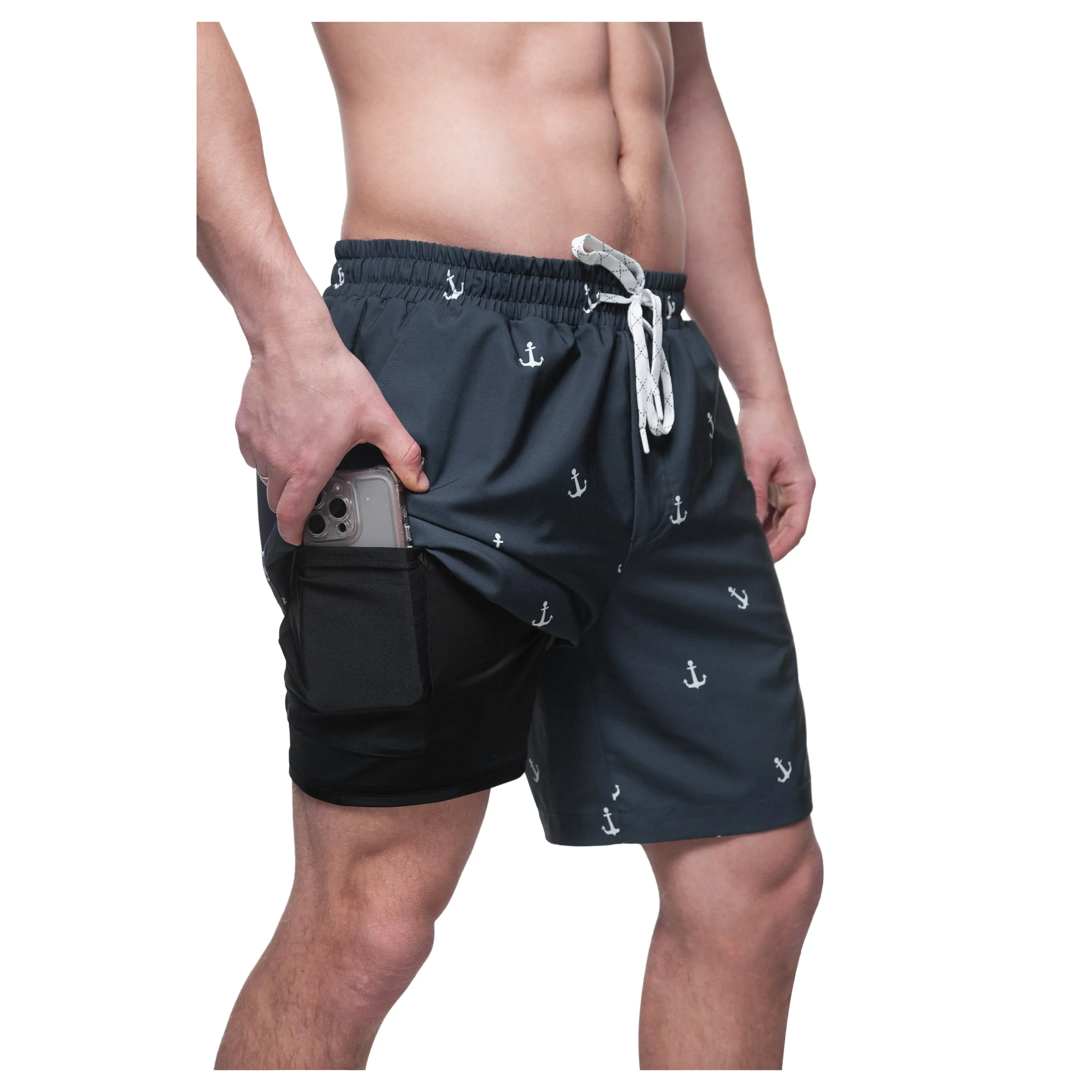 Men's Compression Liner Swim Trunks Quick Dry Bathing Suit