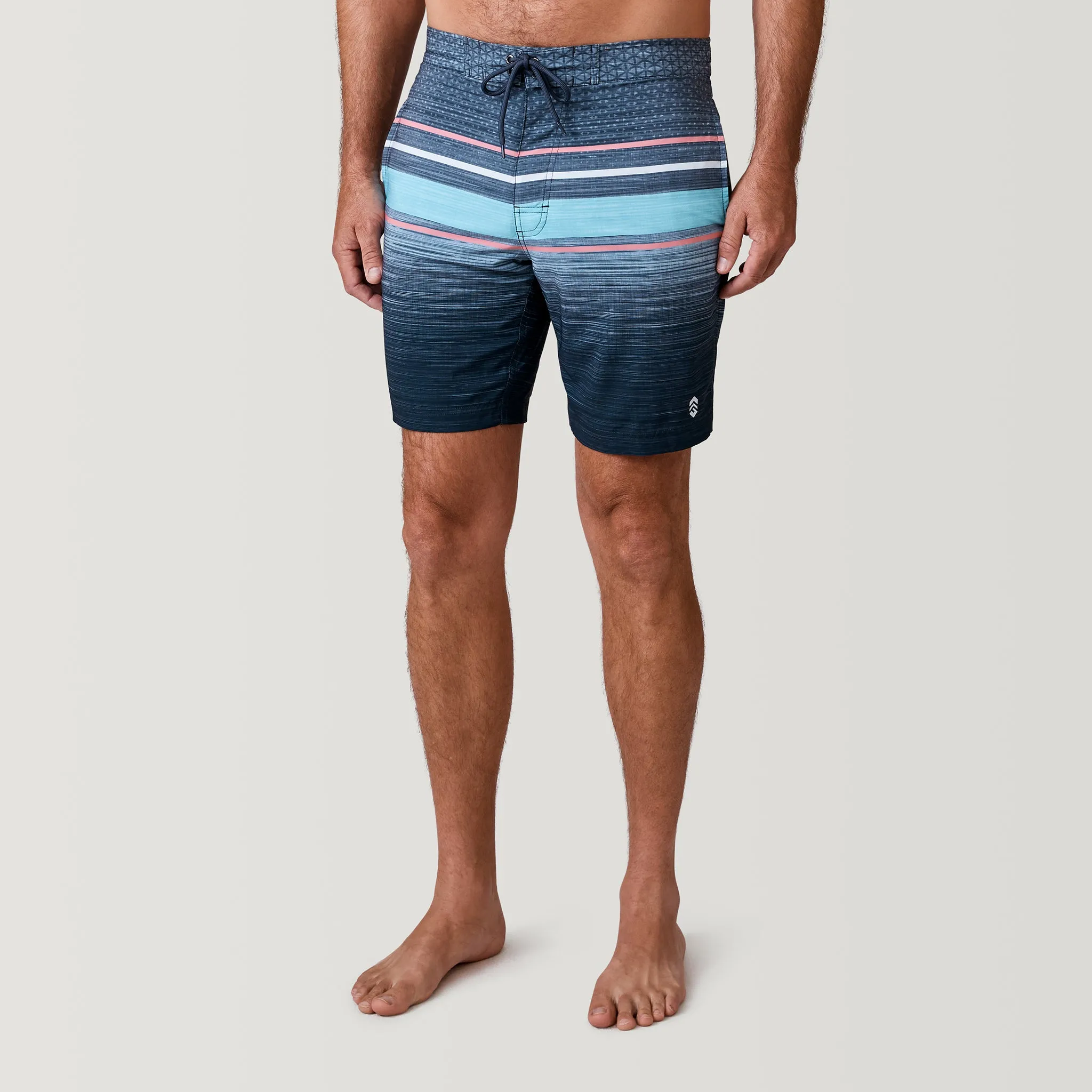 Men's Diamond Plate Stripe Surf Swim Short