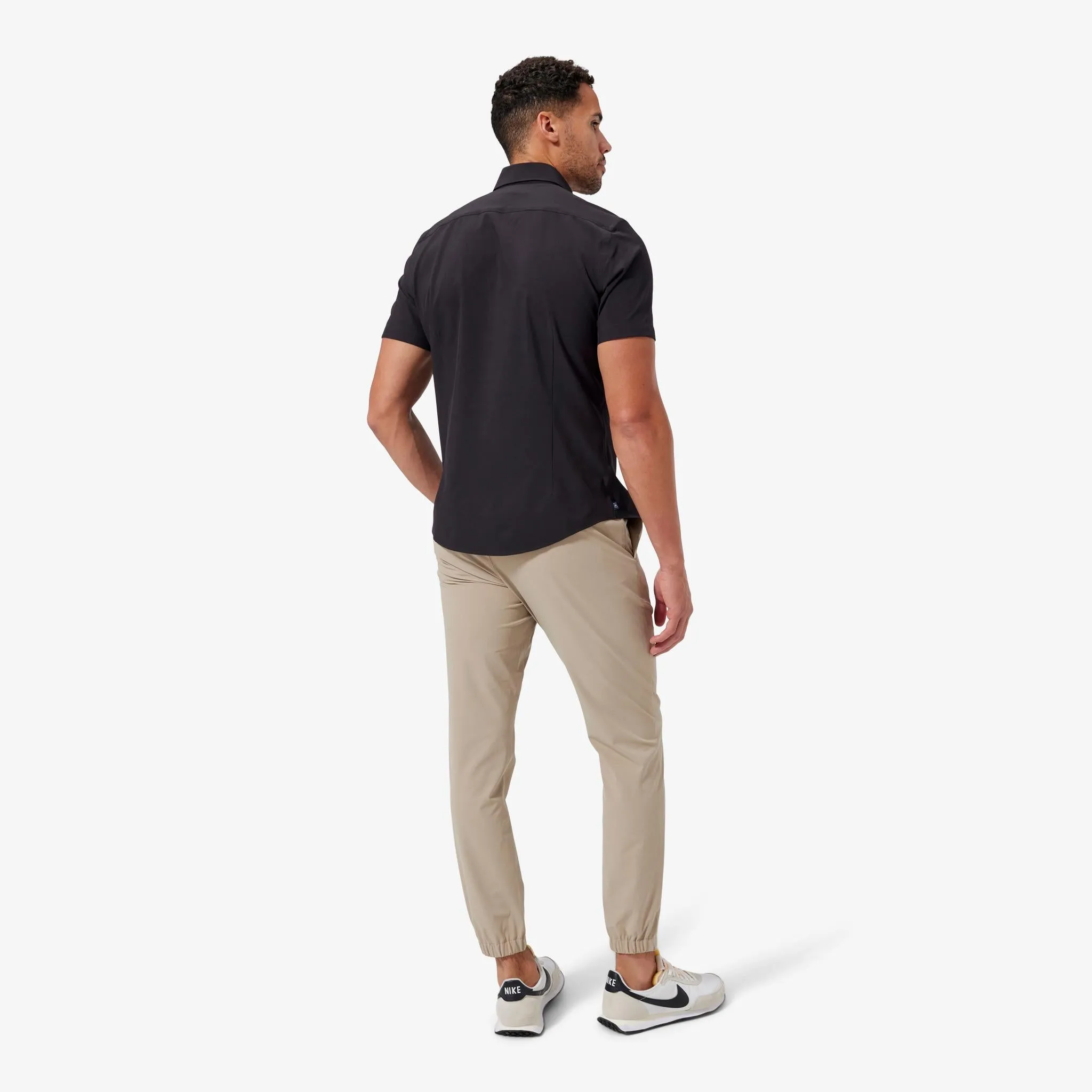 Men's Mizzen   Main | Leeward Classic Short Sleeve | Black Solid