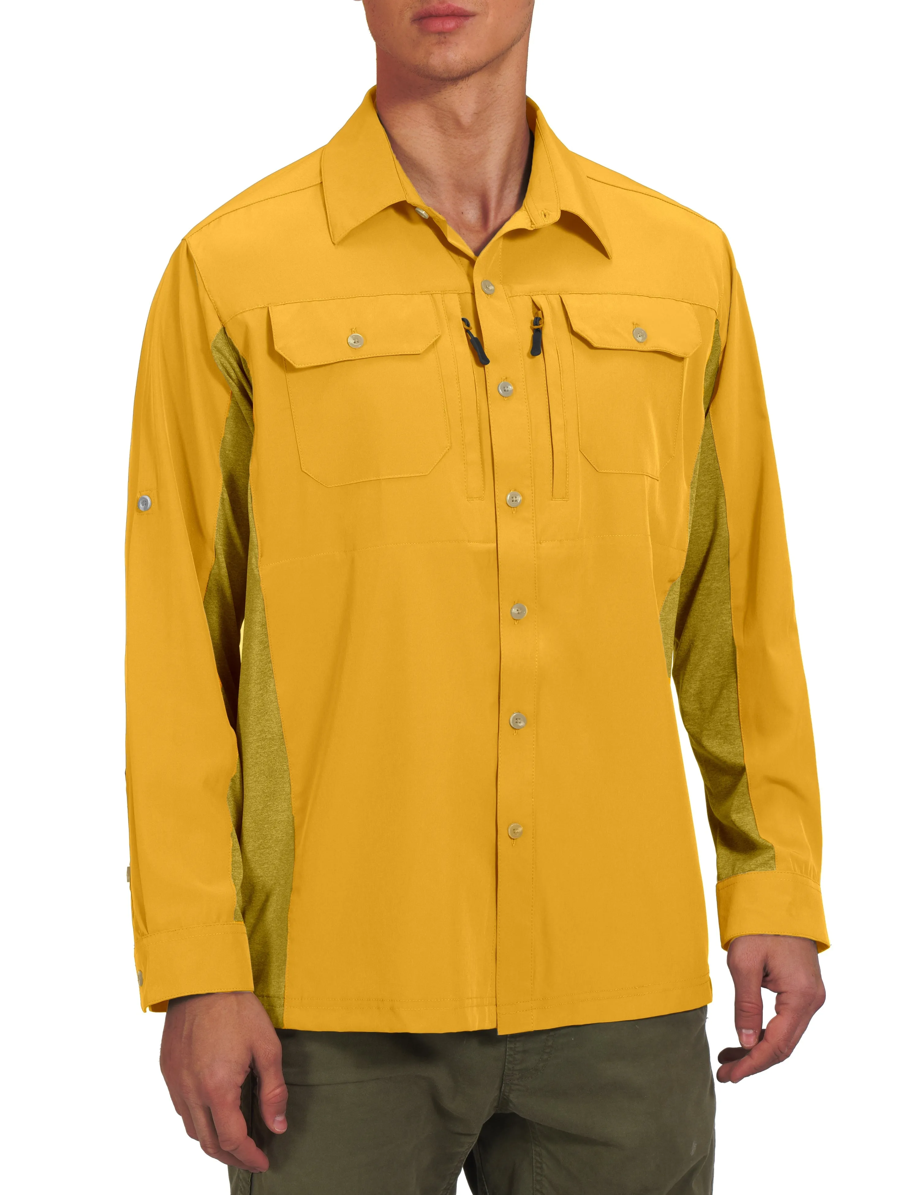 Men's Quick Dry Stretch UPF50  Long Sleeve Hiking Shirt