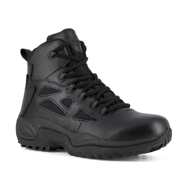 Black 6-Inch Rapid Response RB Soft-Toe Tactical Stealth Boot with Side Zipper