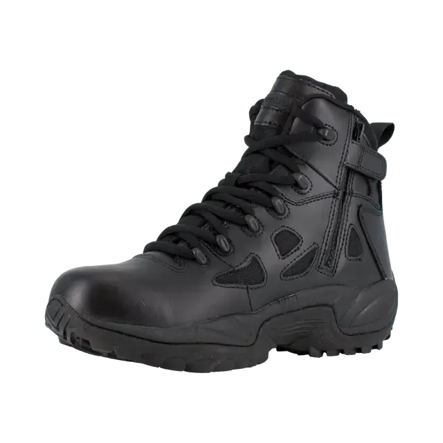 Black 6-Inch Rapid Response RB Soft-Toe Tactical Stealth Boot with Side Zipper