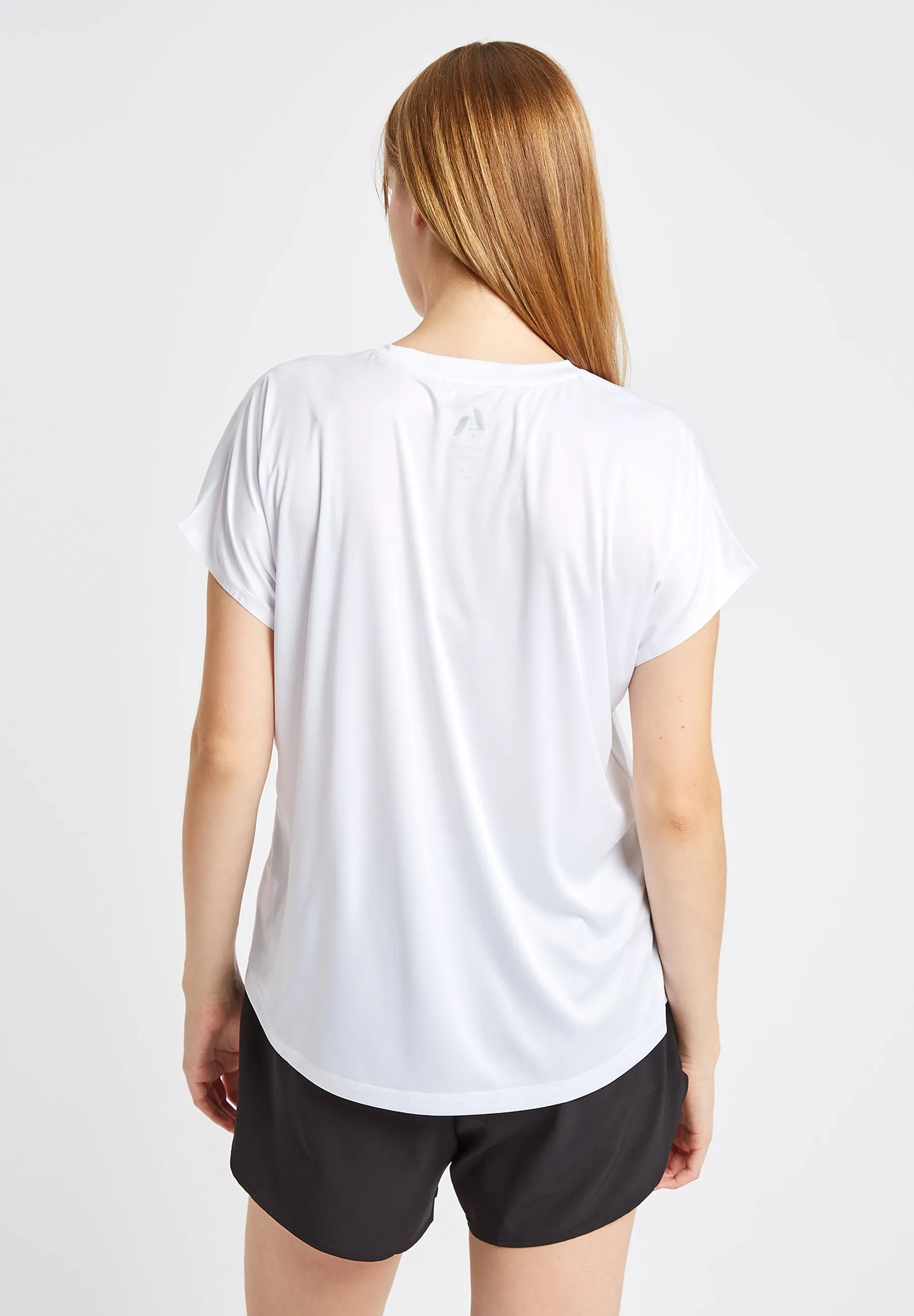 Relaxed Crew Neck Short Sleeve T-Shirt-White