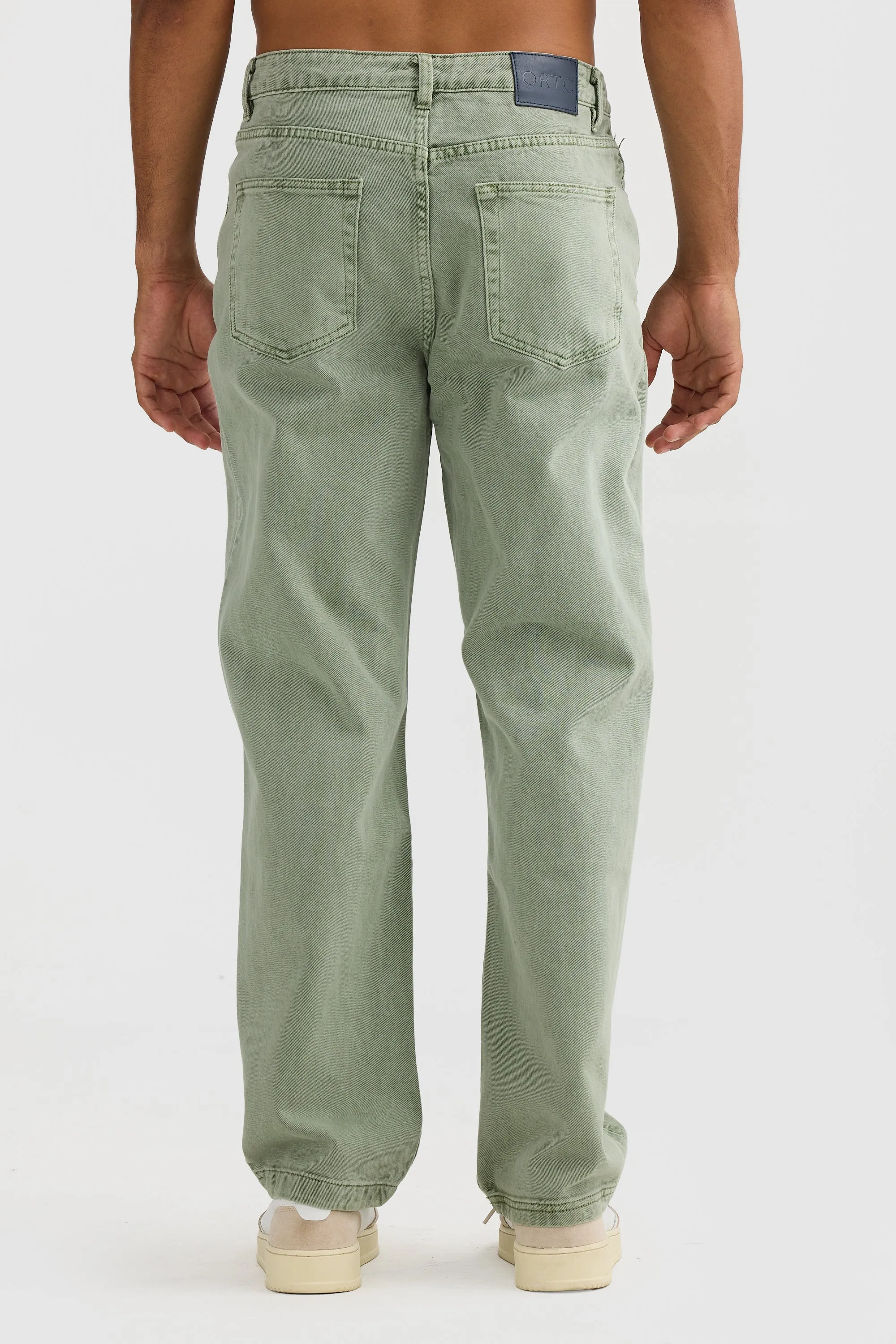 Relaxed Twill Pants Olive