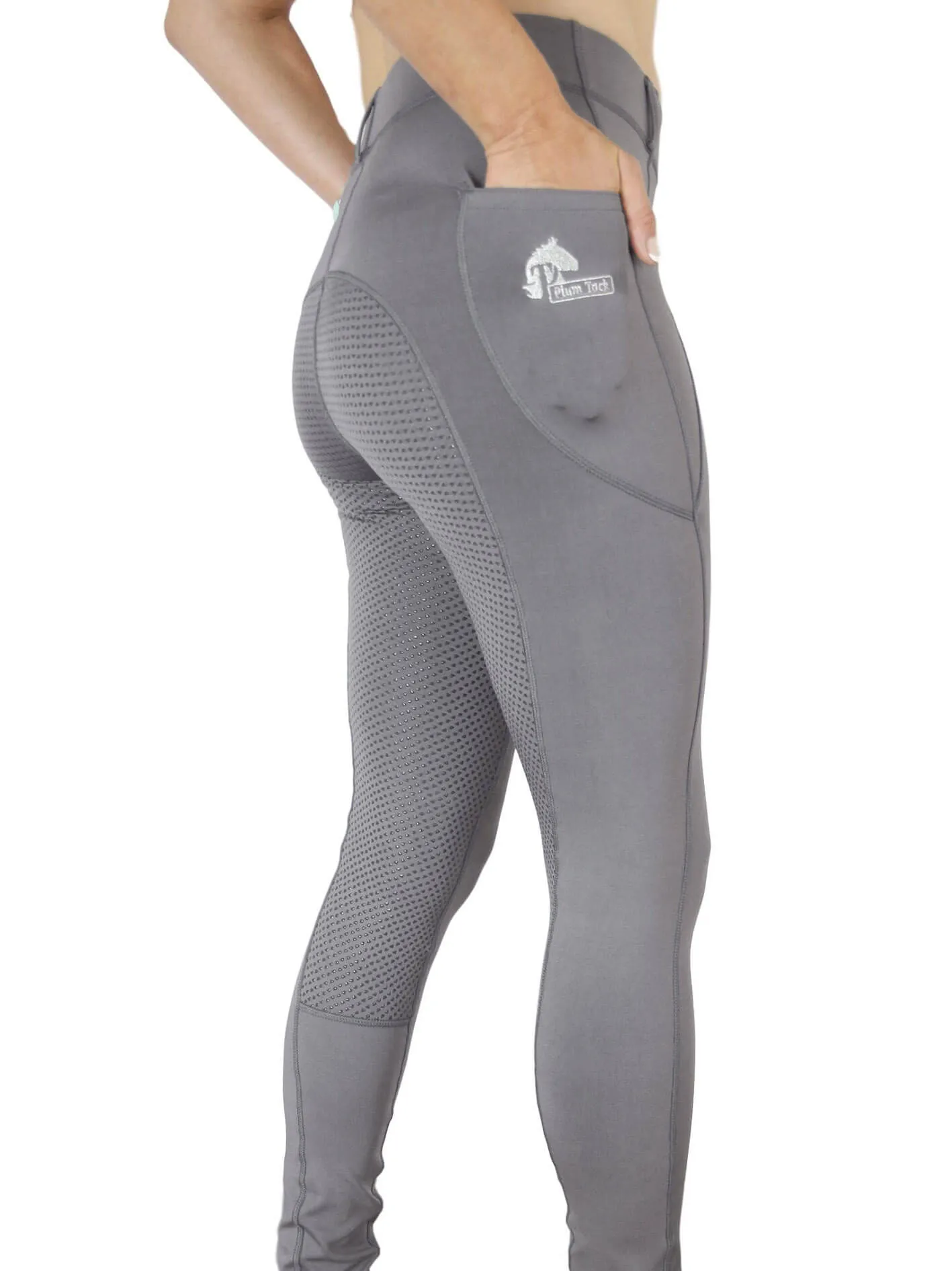 Riding Tights in grey- Sizes 6 to 28