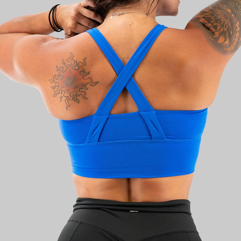 Salty Savage Ladies "ABCDEFUCKOFF" X Back Longlne Sports Bra | Cocoa Beach Performance