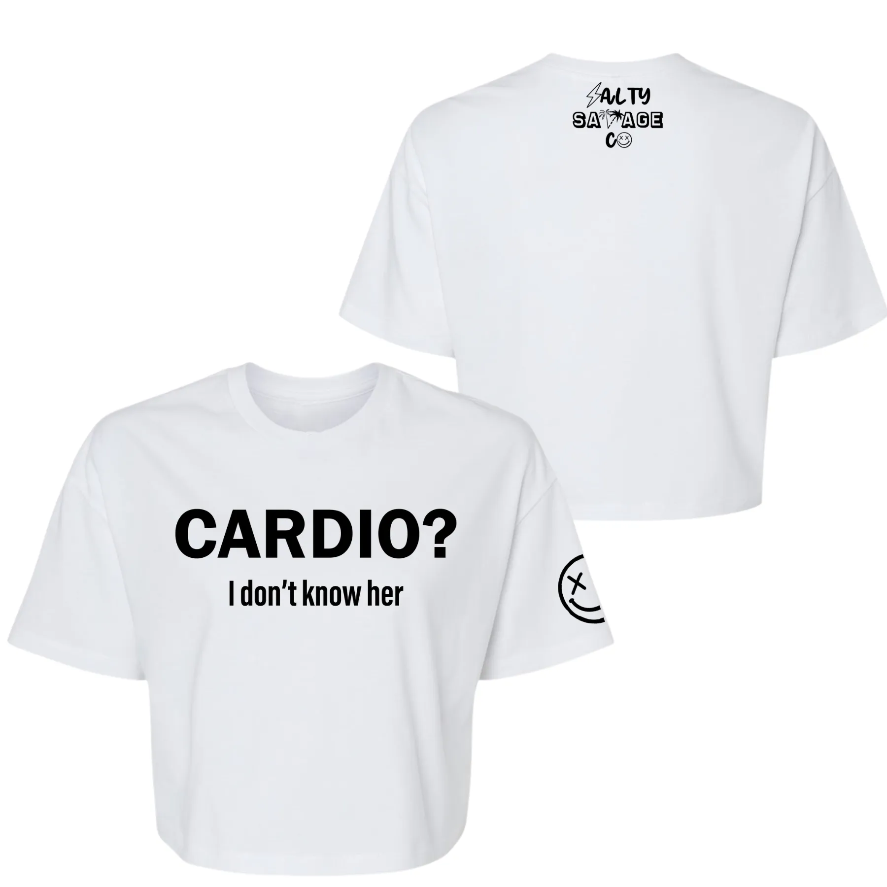 Salty Savage Ladies "CARDIO" Performance Crop Tee