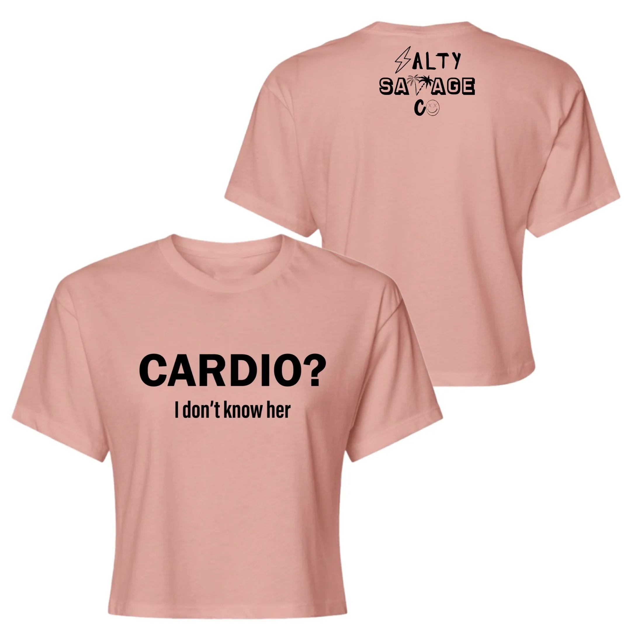 Salty Savage Ladies "CARDIO" Performance Crop Tee