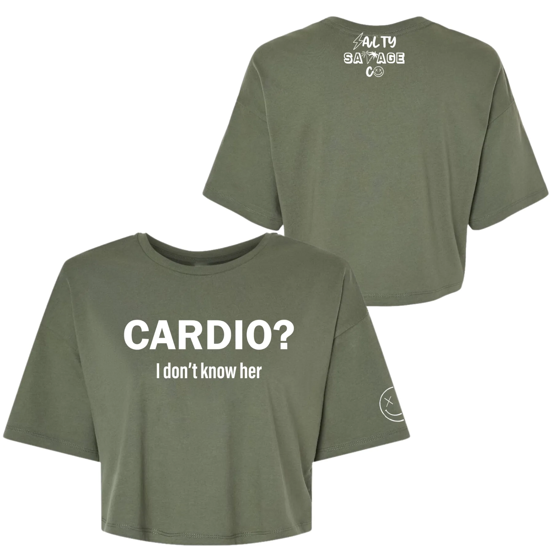 Salty Savage Ladies "CARDIO" Performance Crop Tee