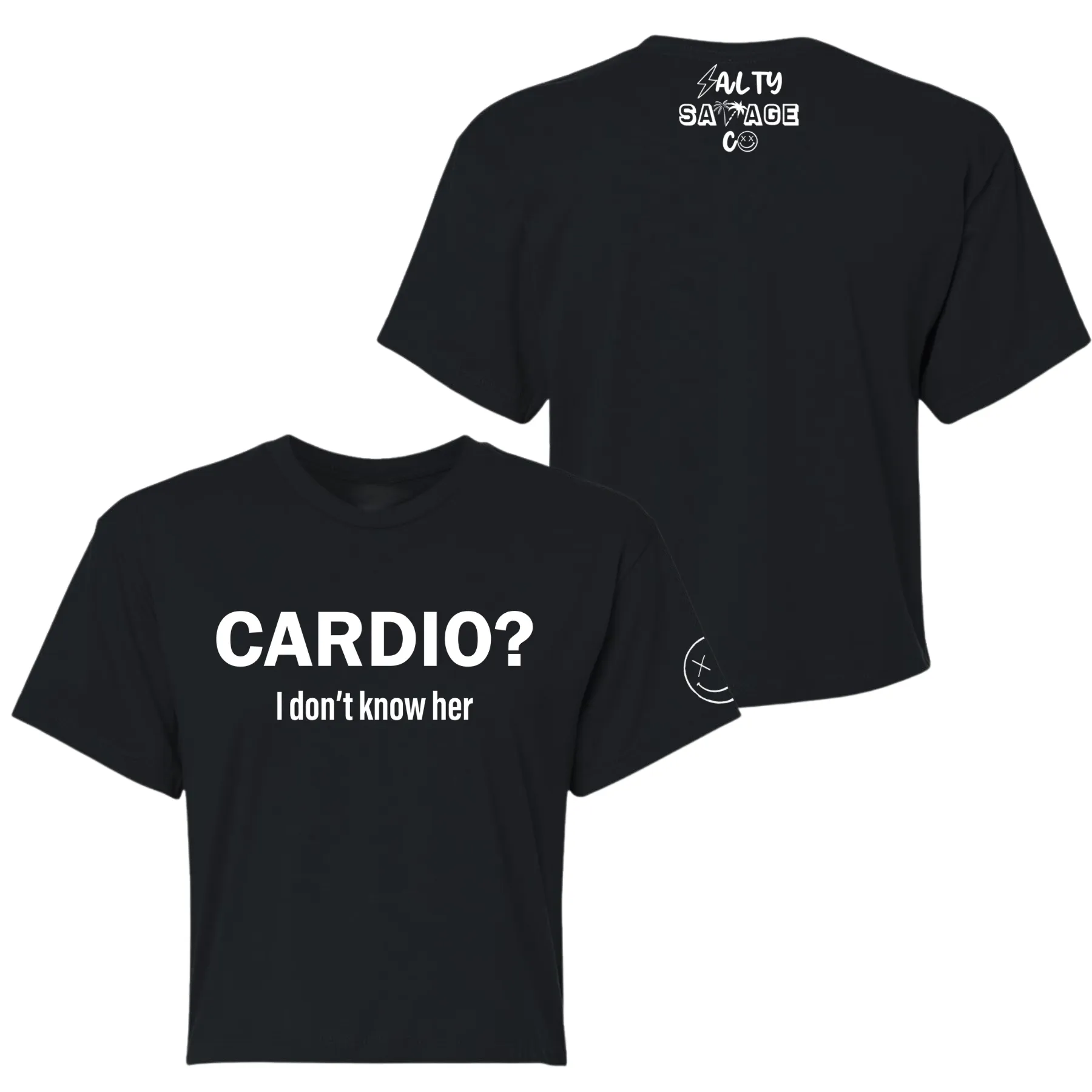 Salty Savage Ladies "CARDIO" Performance Crop Tee