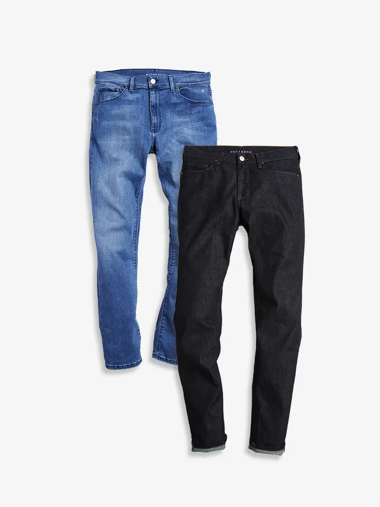 Slim Mosco Dark Blue and Staple Medium Blue 2-Pack Jeans