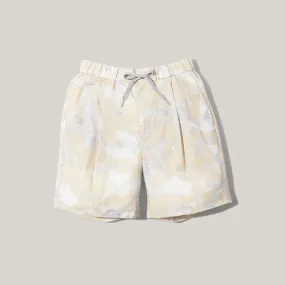 SNOW PEAK PRINTED QUICK DRY SHORTS - YELLOW