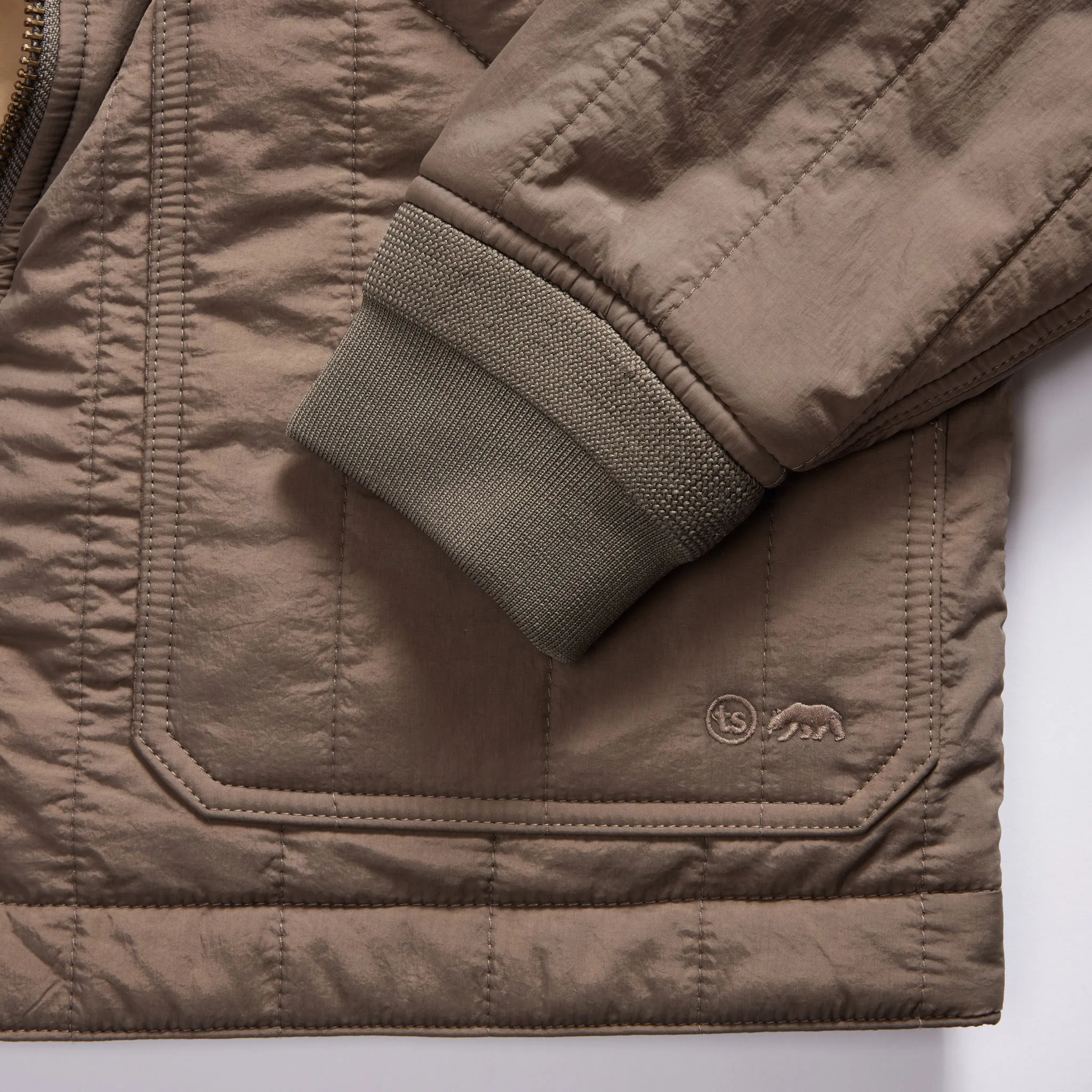 The Able Jacket in Morel Quilted Nylon