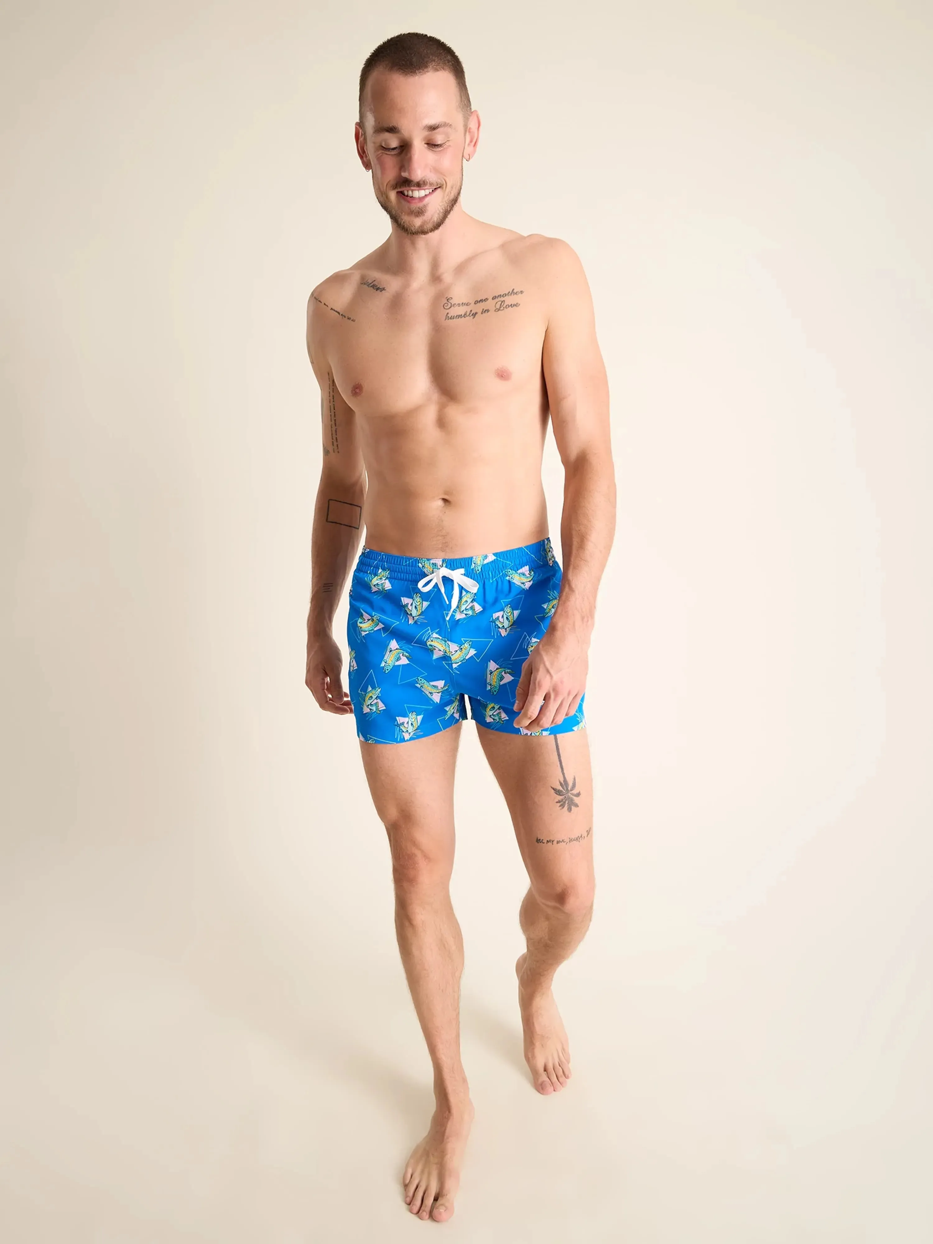 The Flying Fishes 4" (Classic Lined Swim Trunk)