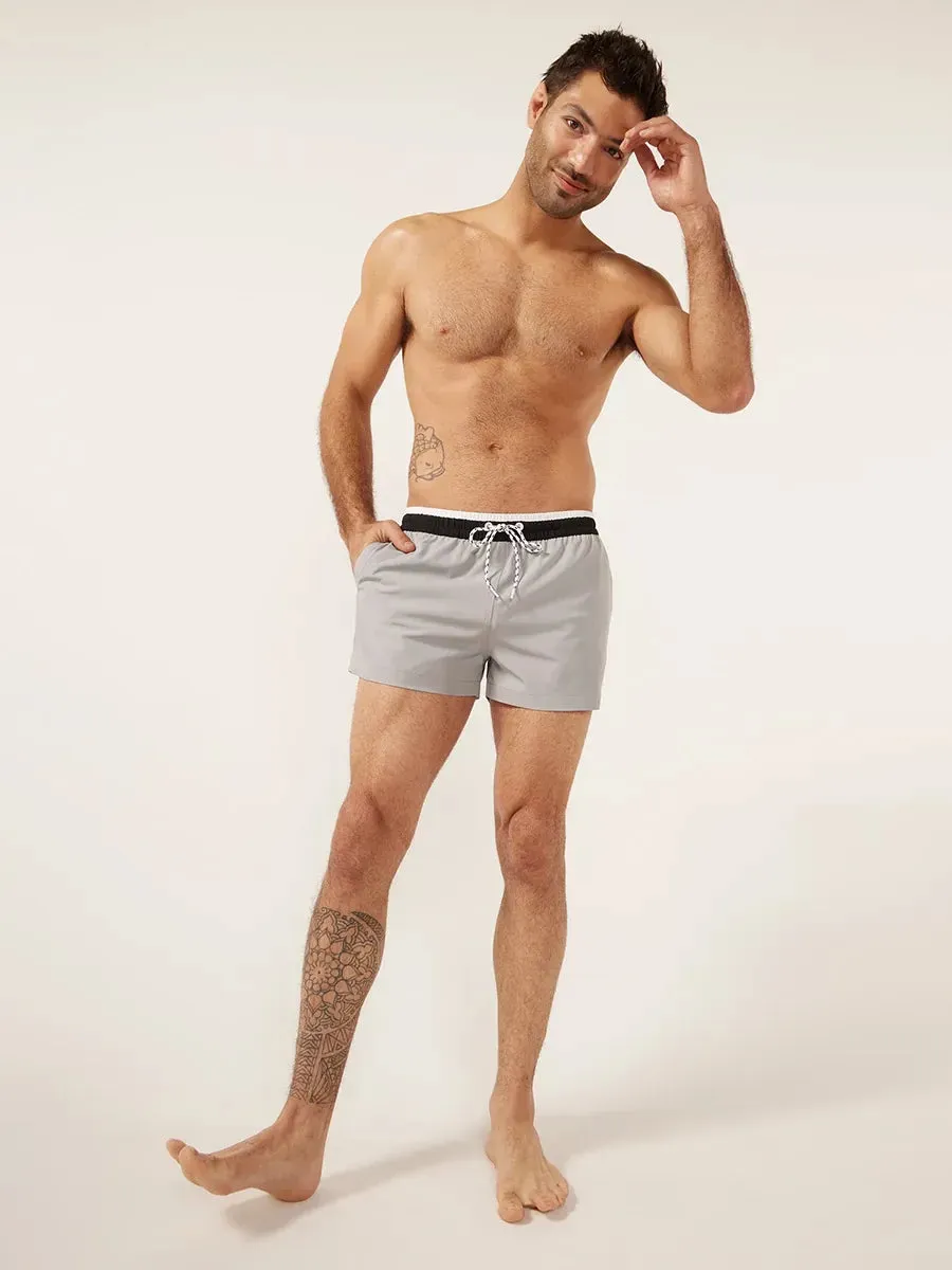 The Grey Days 4" (Lined Classic Swim Trunk)