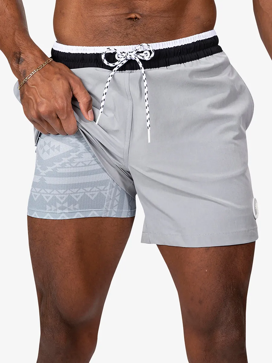 The Grey Days 5.5" (Lined Classic Swim Trunk)