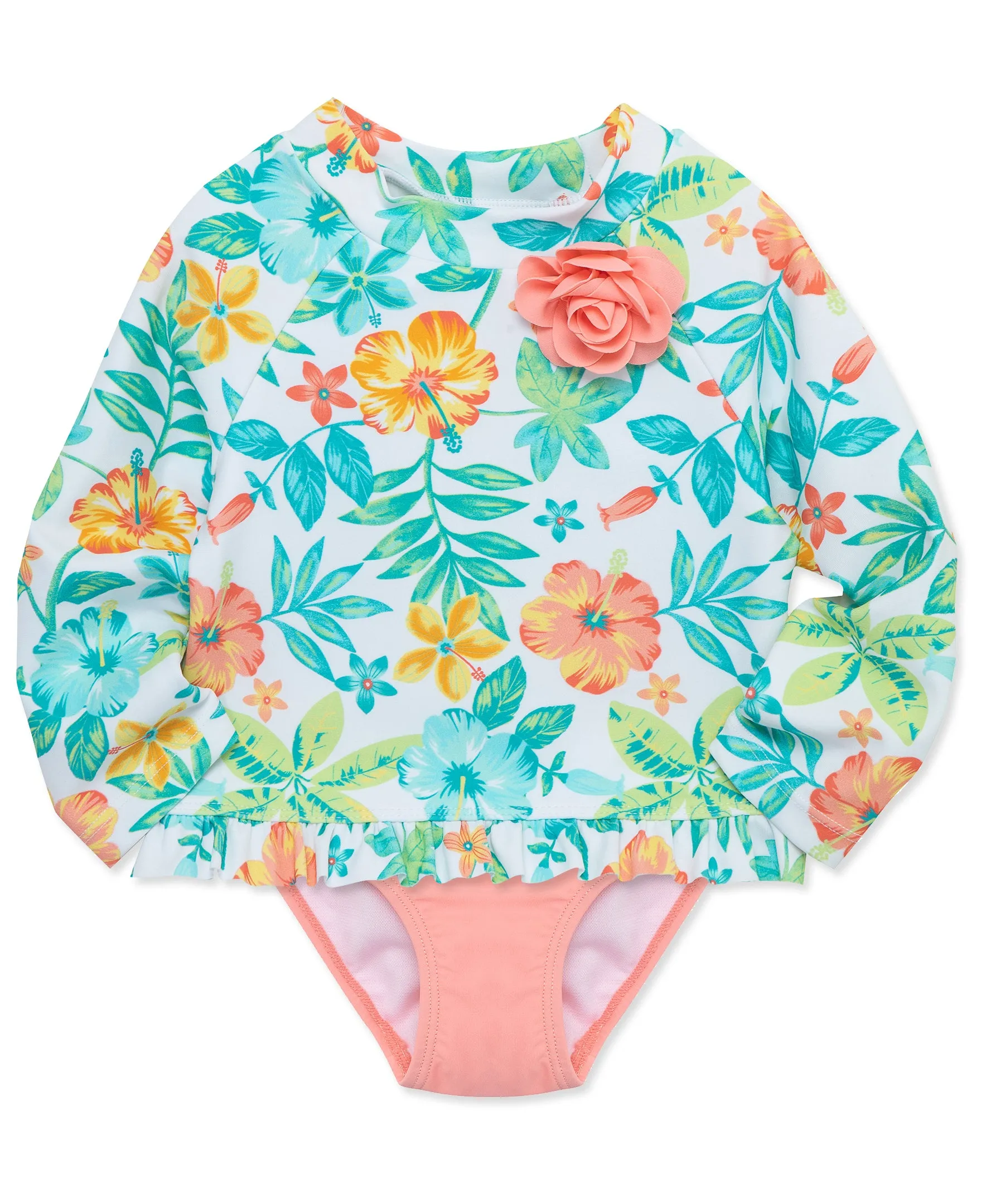 Tropical Two-Piece Infant Long Sleeve Rashguard (6M-24M)