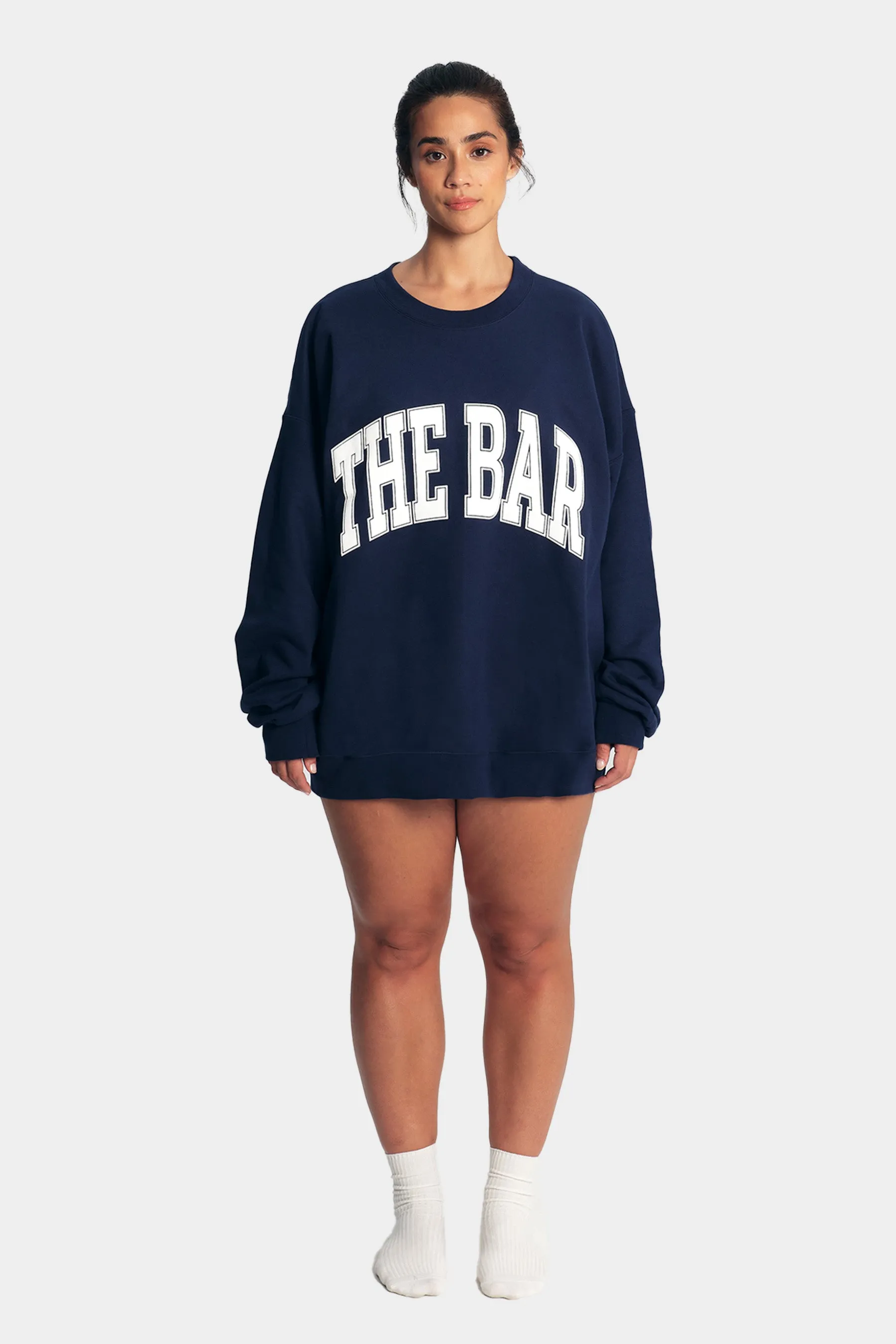 VARSITY SWEATSHIRT NAVY/WHITE