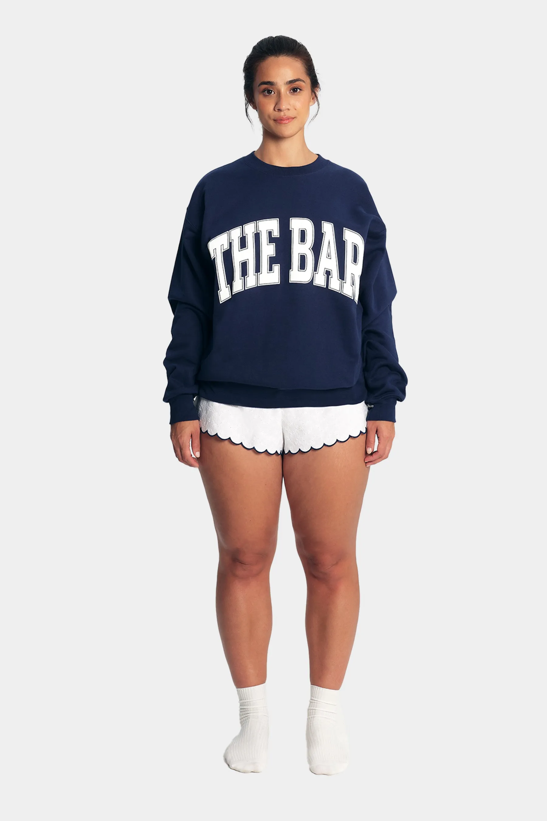 VARSITY SWEATSHIRT NAVY/WHITE