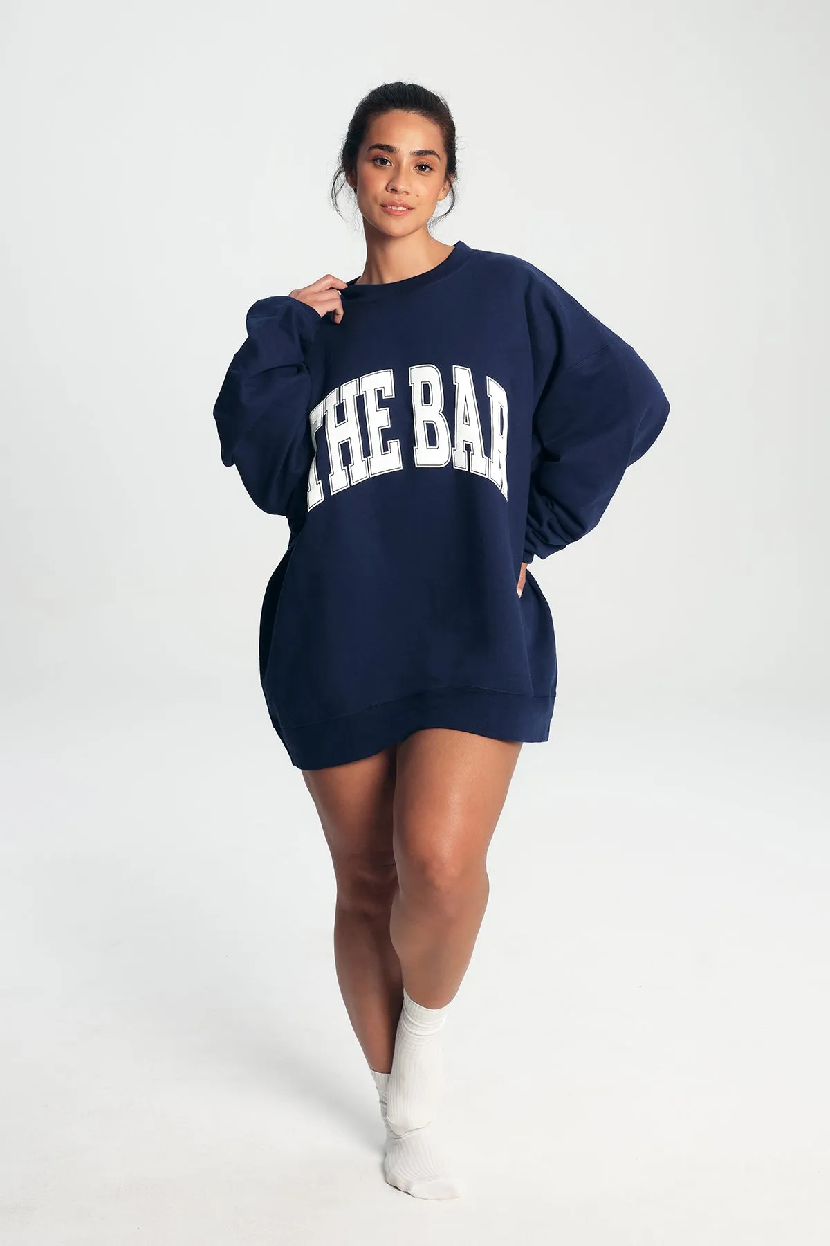 VARSITY SWEATSHIRT NAVY/WHITE