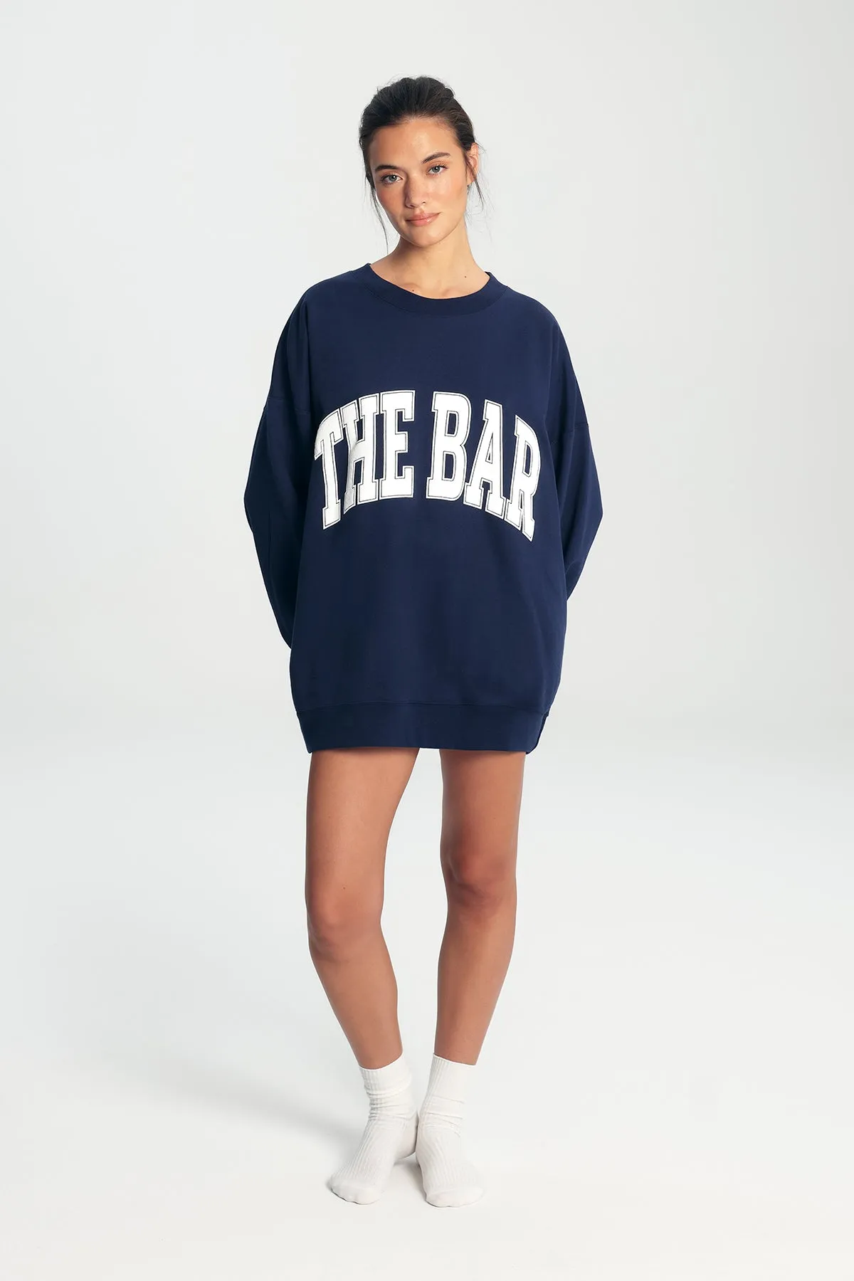 VARSITY SWEATSHIRT NAVY/WHITE