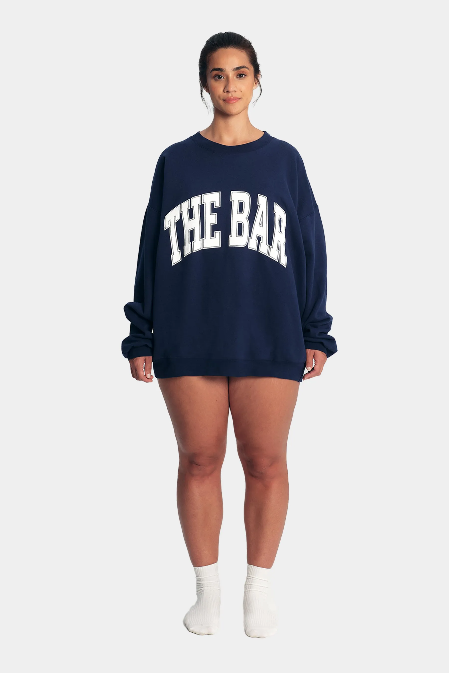 VARSITY SWEATSHIRT NAVY/WHITE