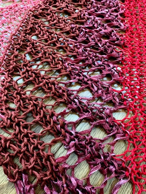 Vermillion shawl