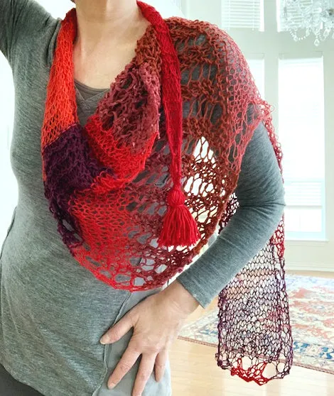 Vermillion shawl