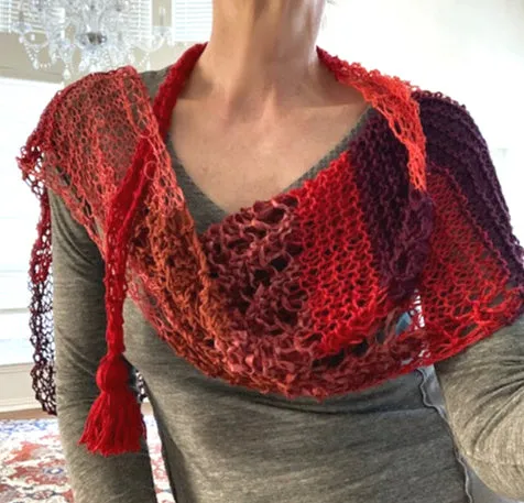 Vermillion shawl