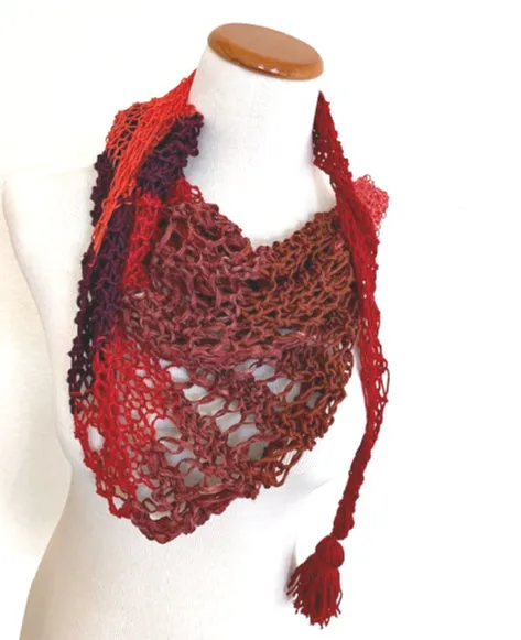 Vermillion shawl