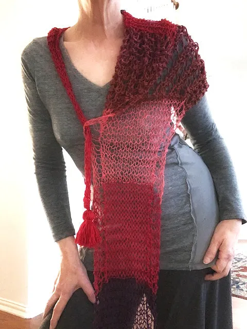 Vermillion shawl